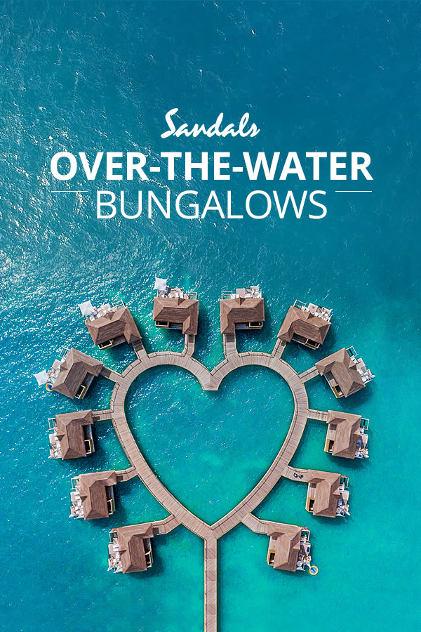 Snazzy Creed kom over Overwater Bungalows & Villas in the Caribbean | Sandals