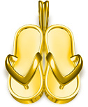 gold sandals pendant