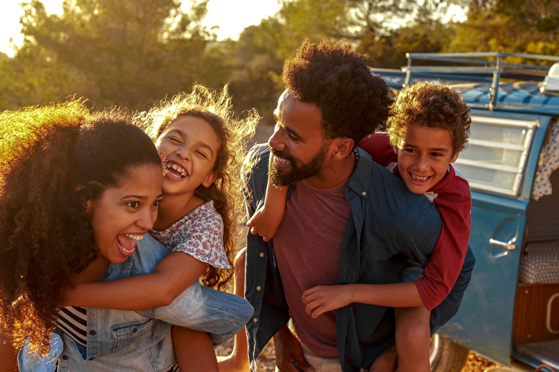Family Outdoors Screen Time