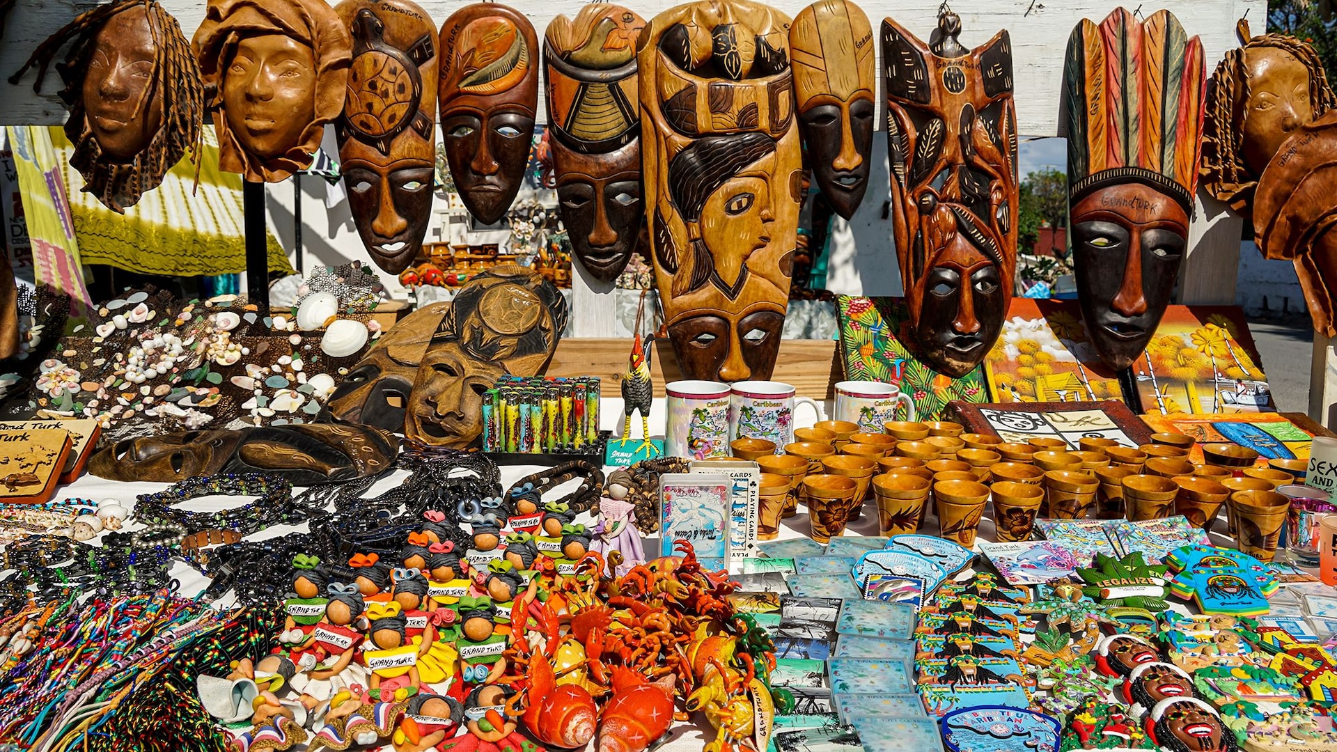 Turks Caicos Market Shopping