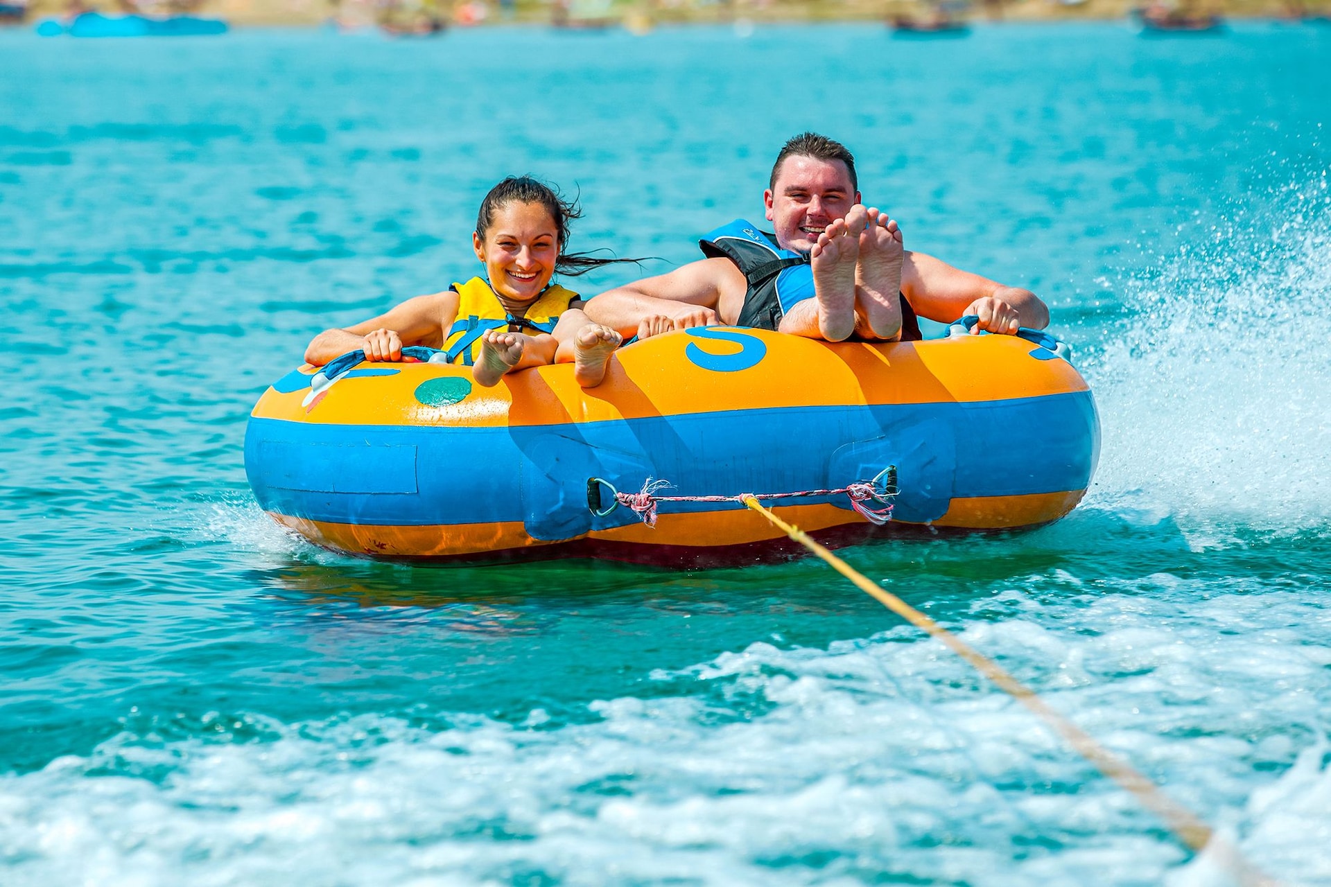 Couple Tubing Caribbean