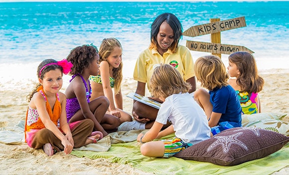 children at the beach