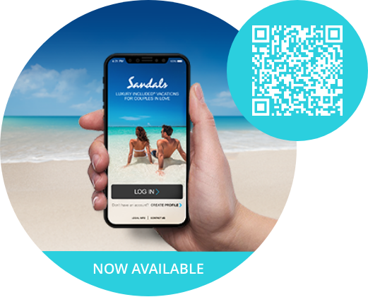 mobile qr code for sandals app