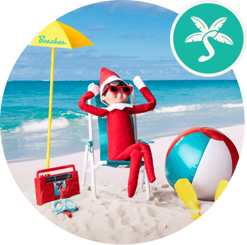 elf at the beach