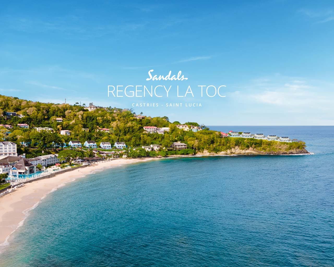 Sandals Regency La Toc on the hilly western coast of Saint Lucia