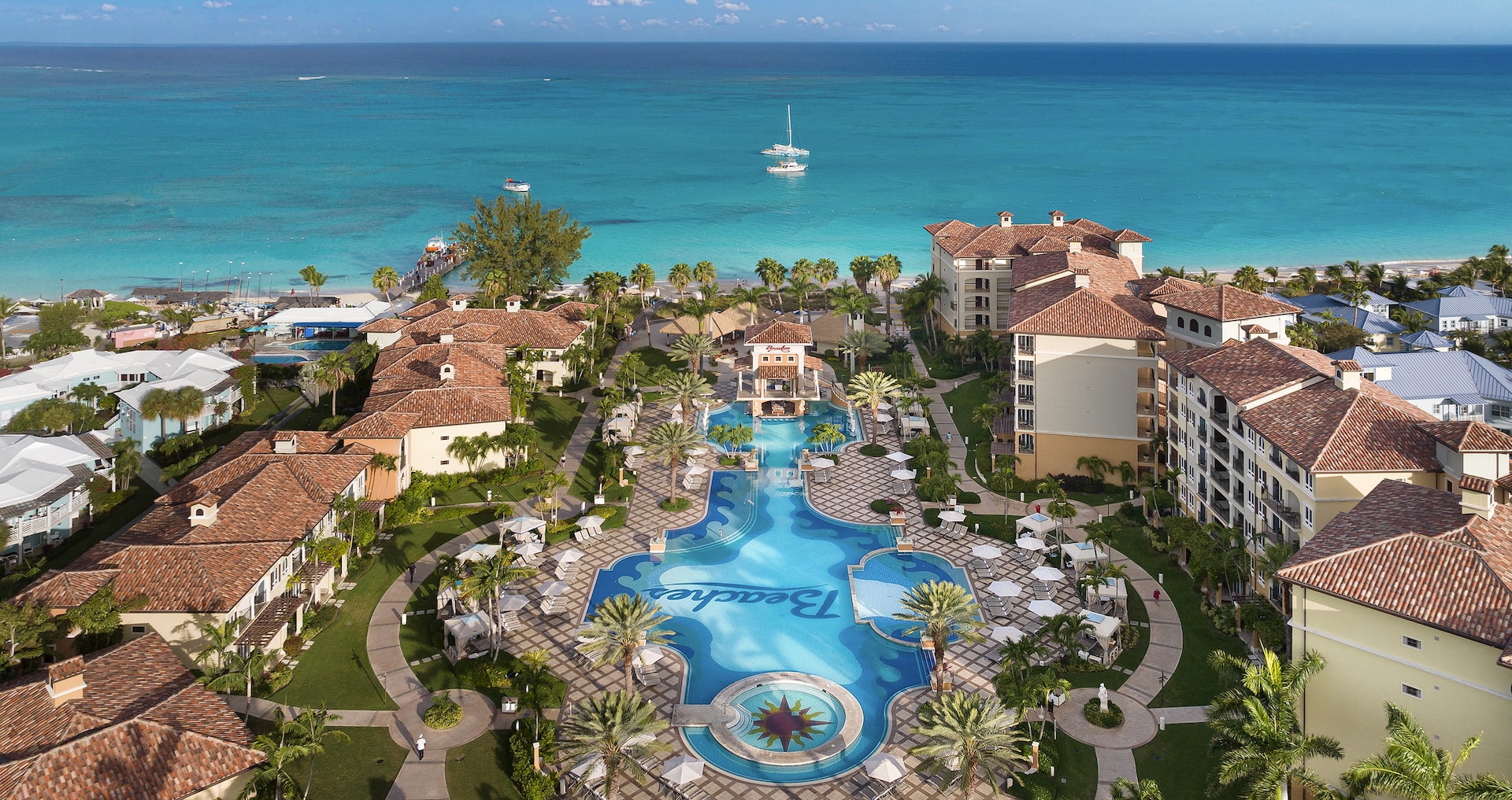 Official supplier image of the resort pools and grounds at Beaches Turks and Caicos