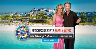 Grab your sunscreen and floppy hat. It’s Beaches Resorts Family Week on Wheel of Fortune®!