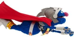 Super Grover Flies to Beaches Resorts