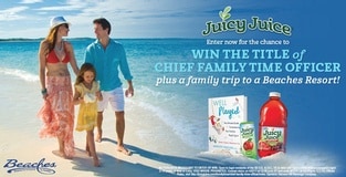Beaches Resorts Kicks Off "Chief Family Time Officer" Contest with Juicy Juice
