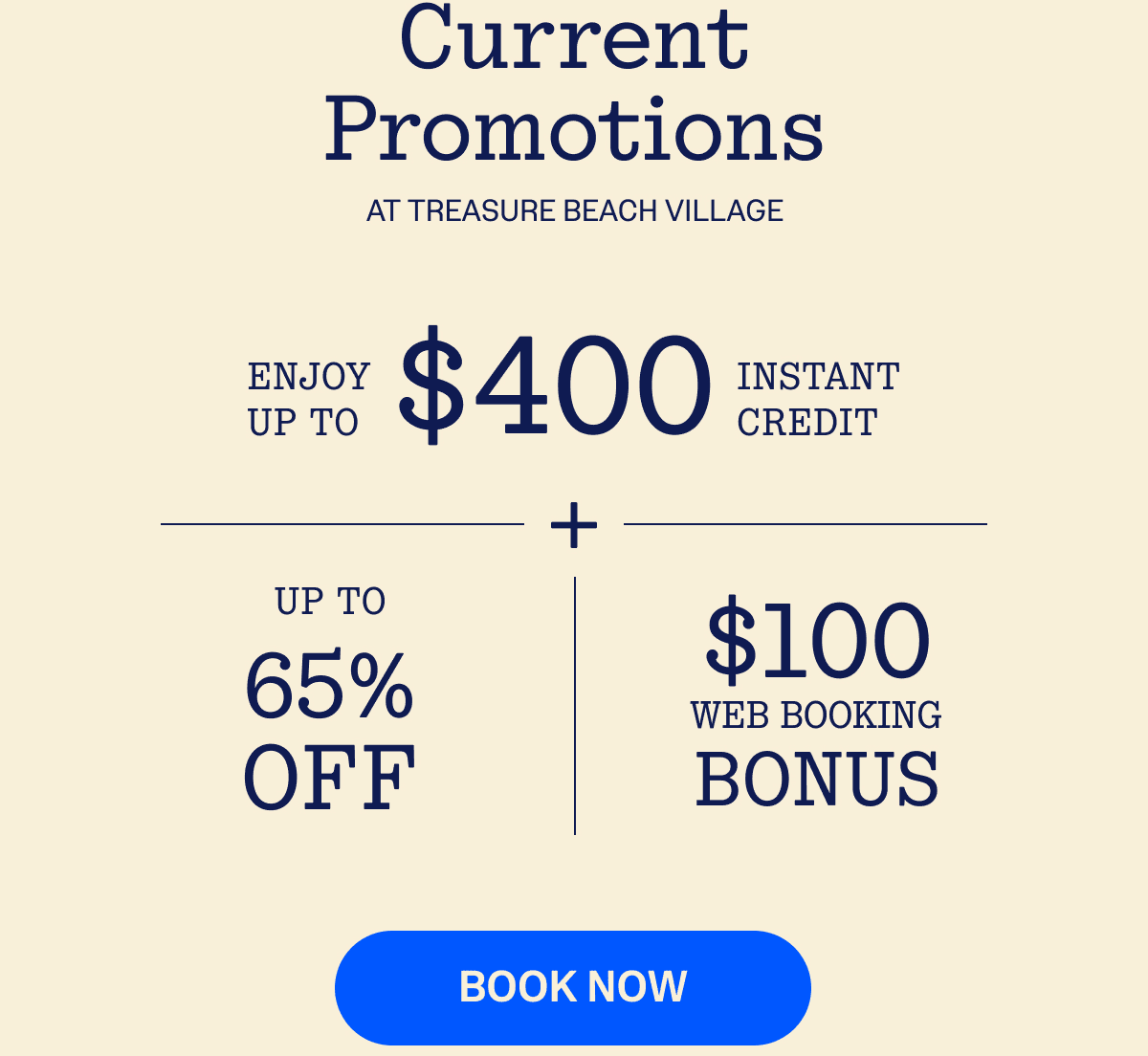 BOOK ONLINE & GET $100 OFF