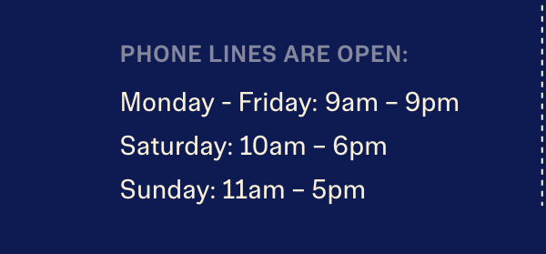 Phone lines are open