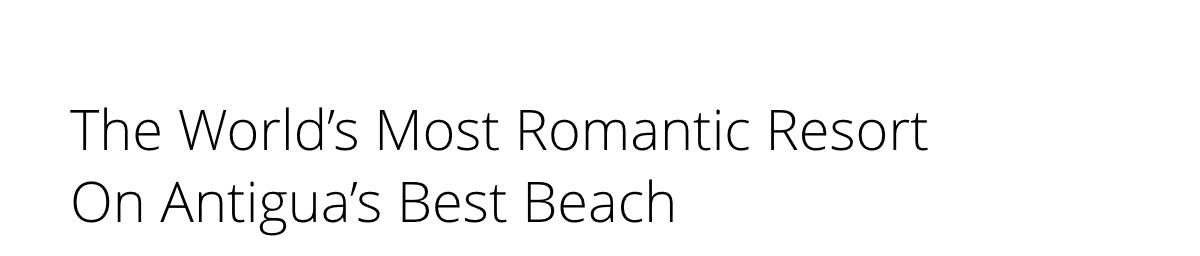 The World's Most Romantic Resort