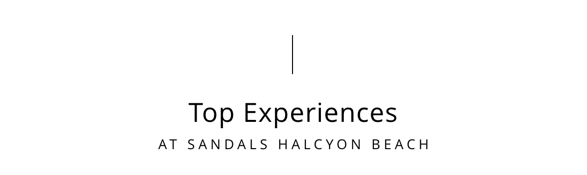 Top Experiences at Sandals Halcyon Beach