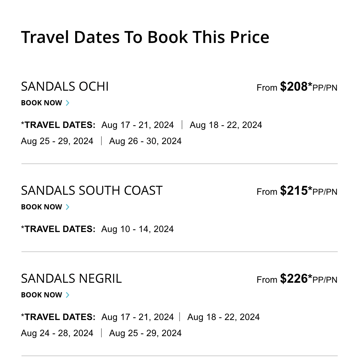 Select Travel Dates
