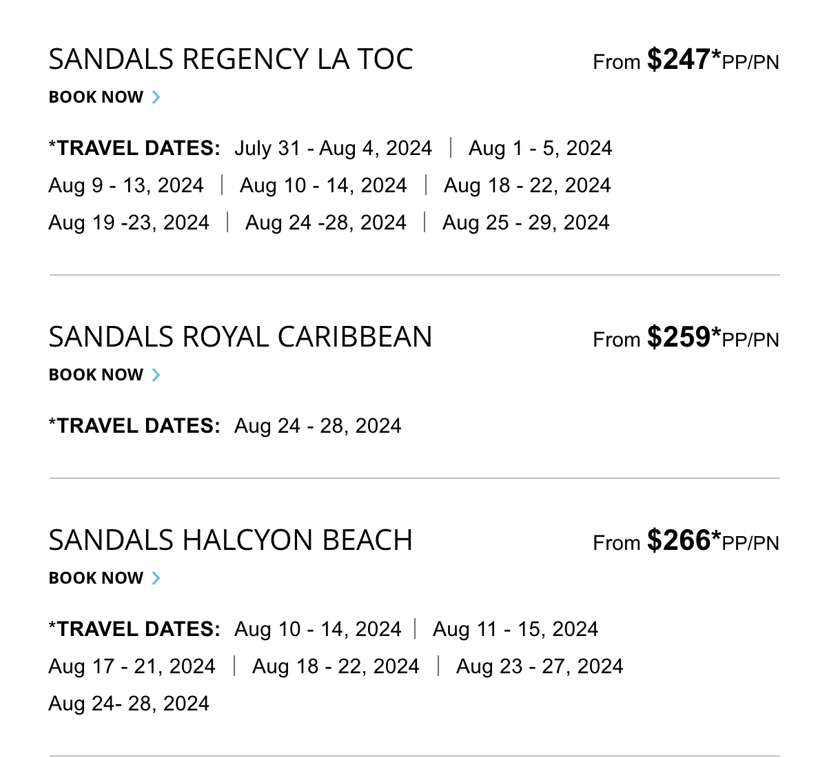 Select Travel Dates