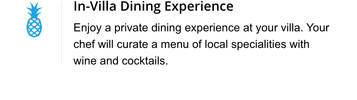 In-Villa Dining Experience