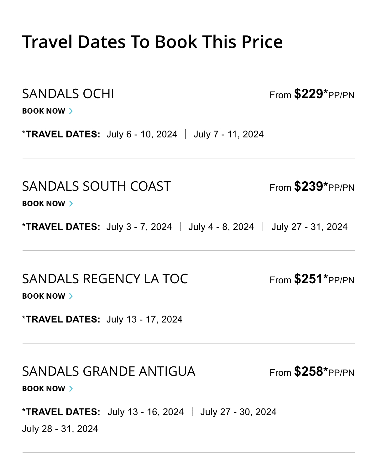 Select Travel Dates