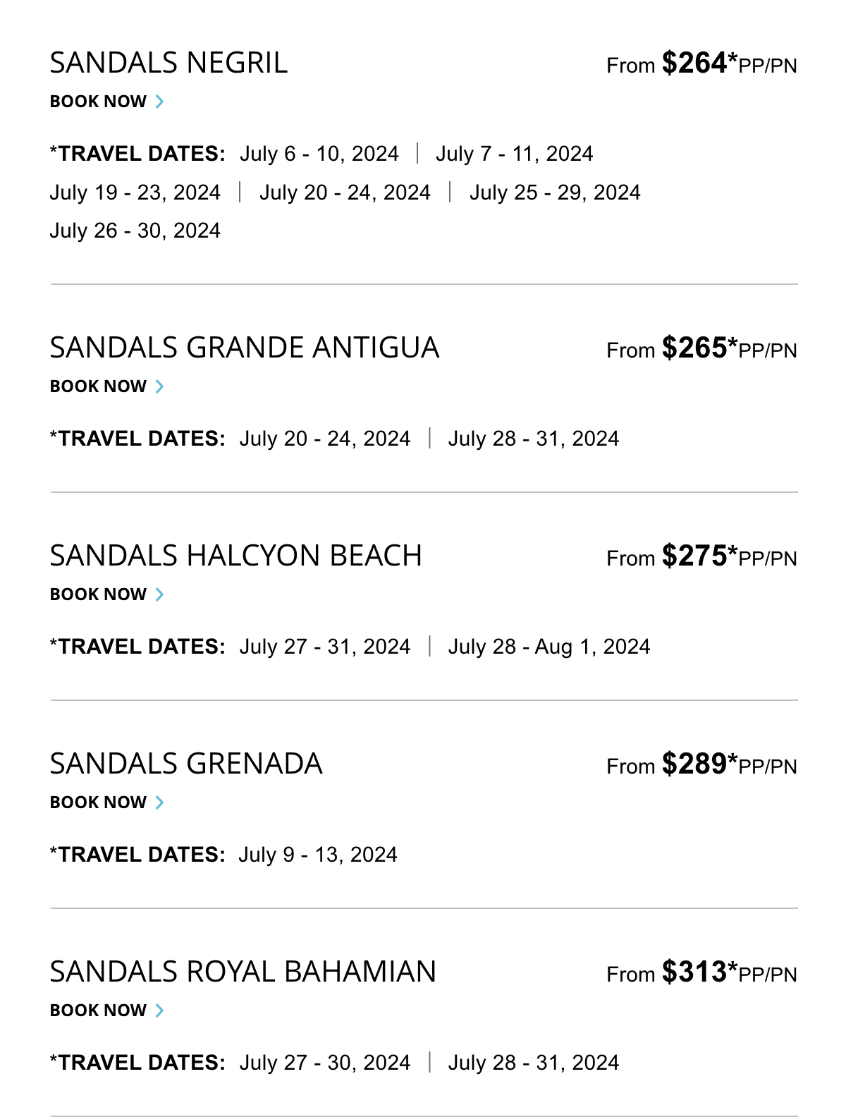 Select Travel Dates