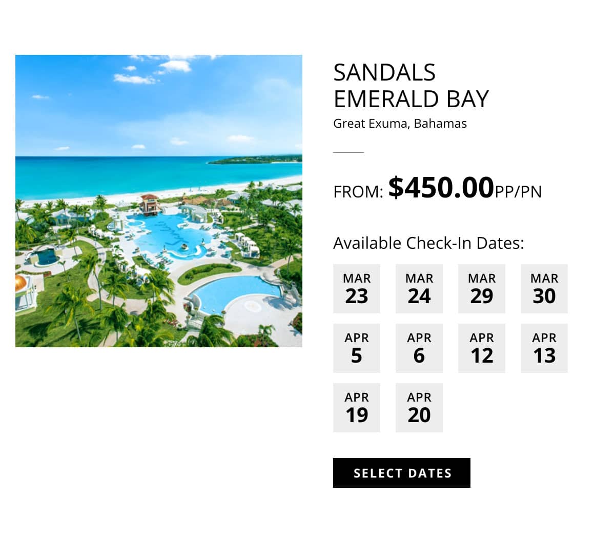 Sandals Emerald Bay