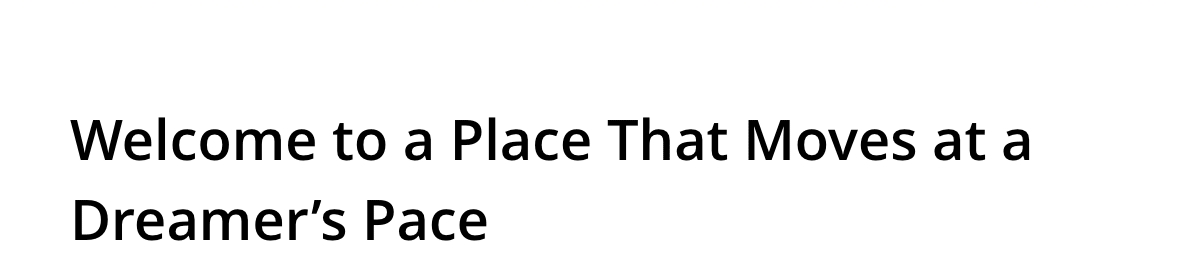 Welcome To A Place That Moves