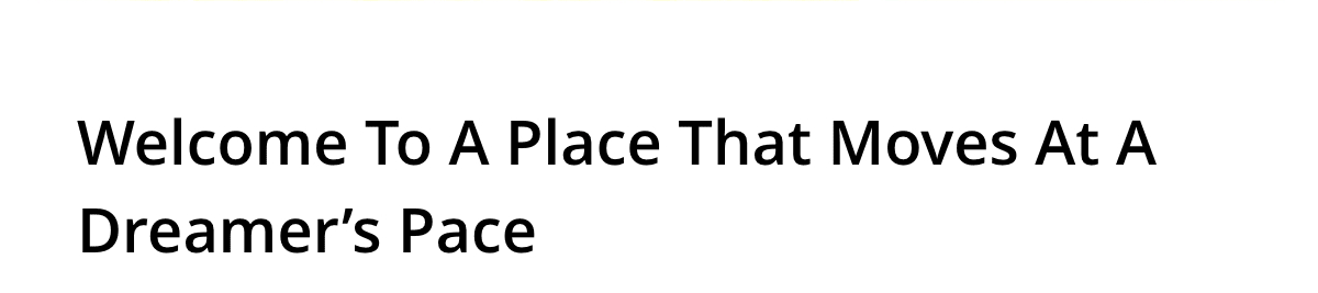 Welcome To A Place That Moves