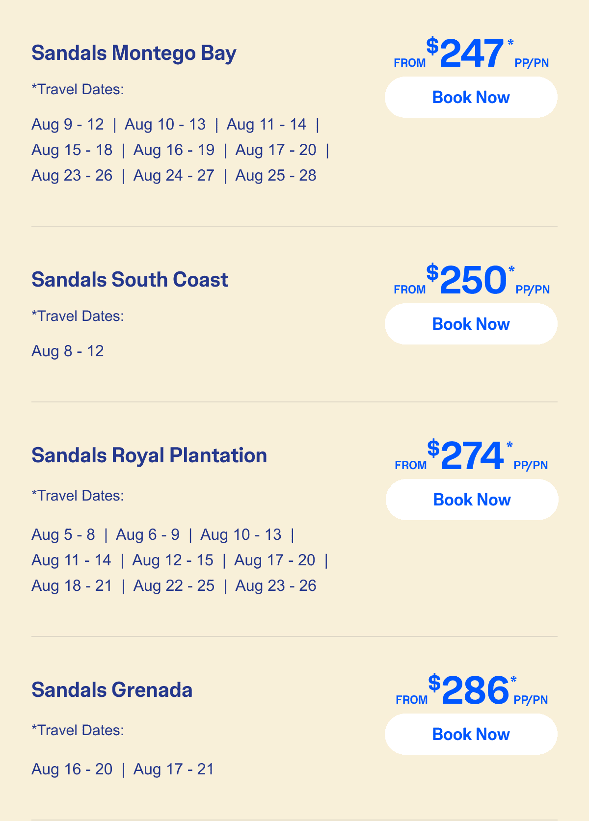 Select Travel Dates