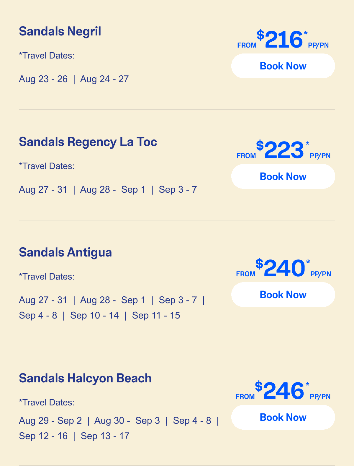Select Travel Dates