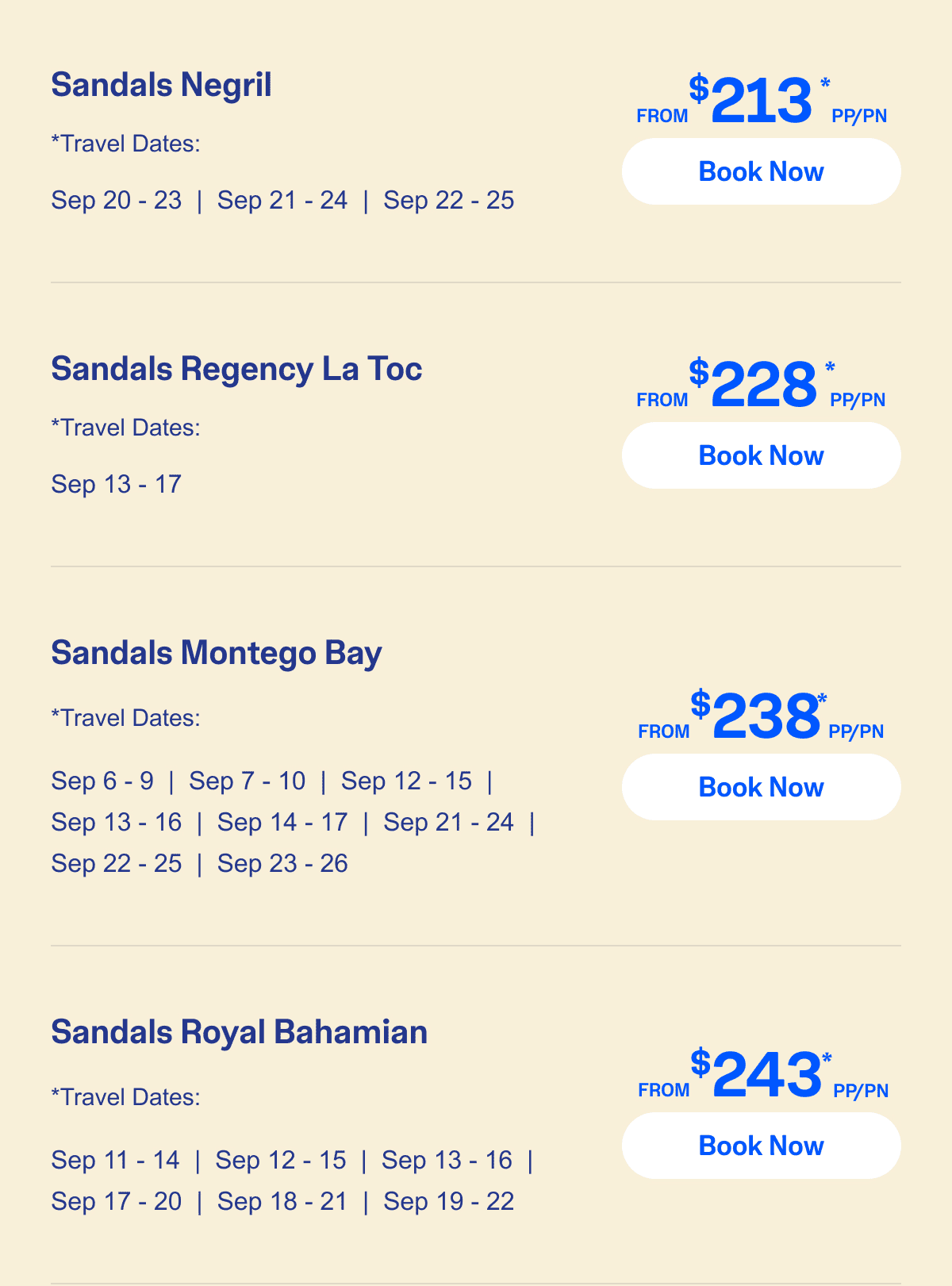 Select Travel Dates