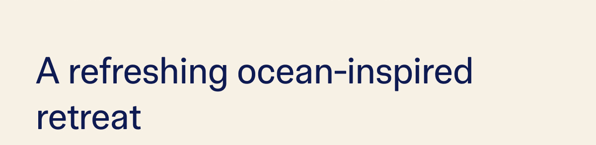 A refreshing Ocean-Inspired