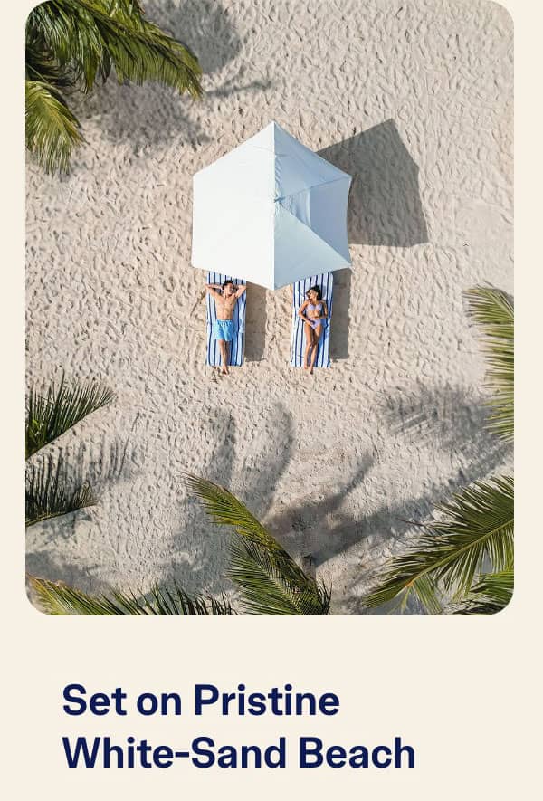 Set On Pristine White-Sand Beach