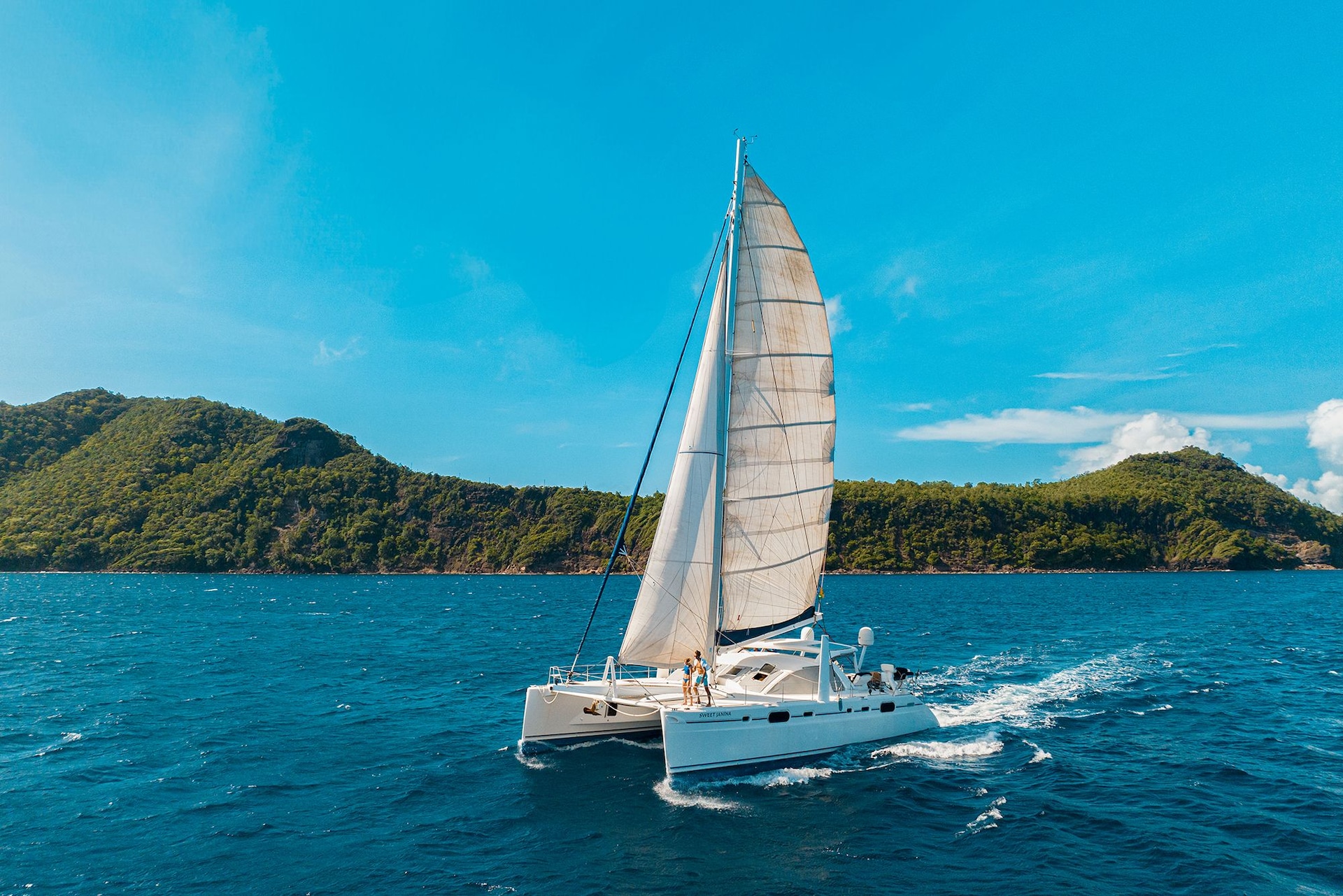 Saint Vincent Grenadines Catamaran Couple