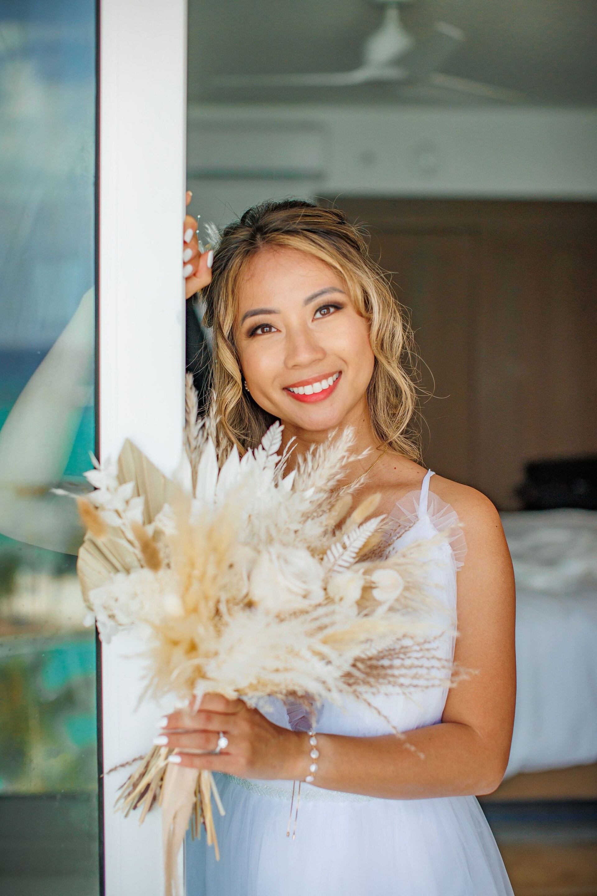 bride posing