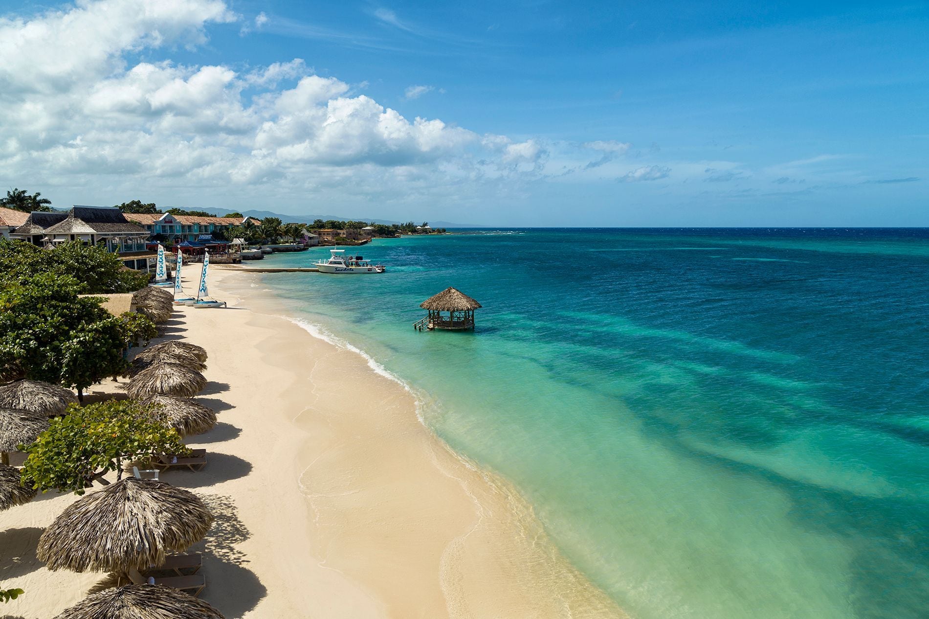 sandals montego bay drone view