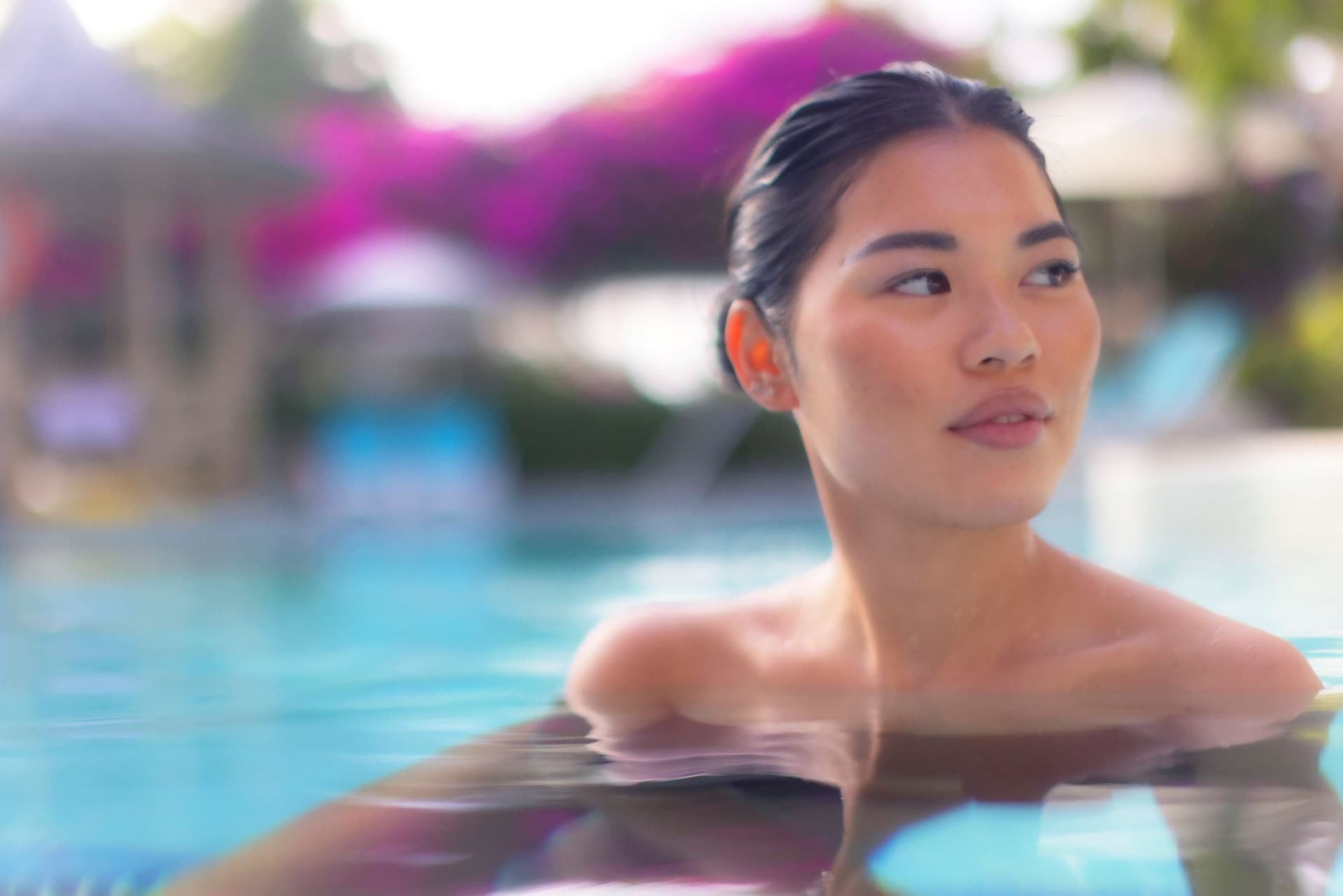 Woman-in-pool-Caribbean-Antigua