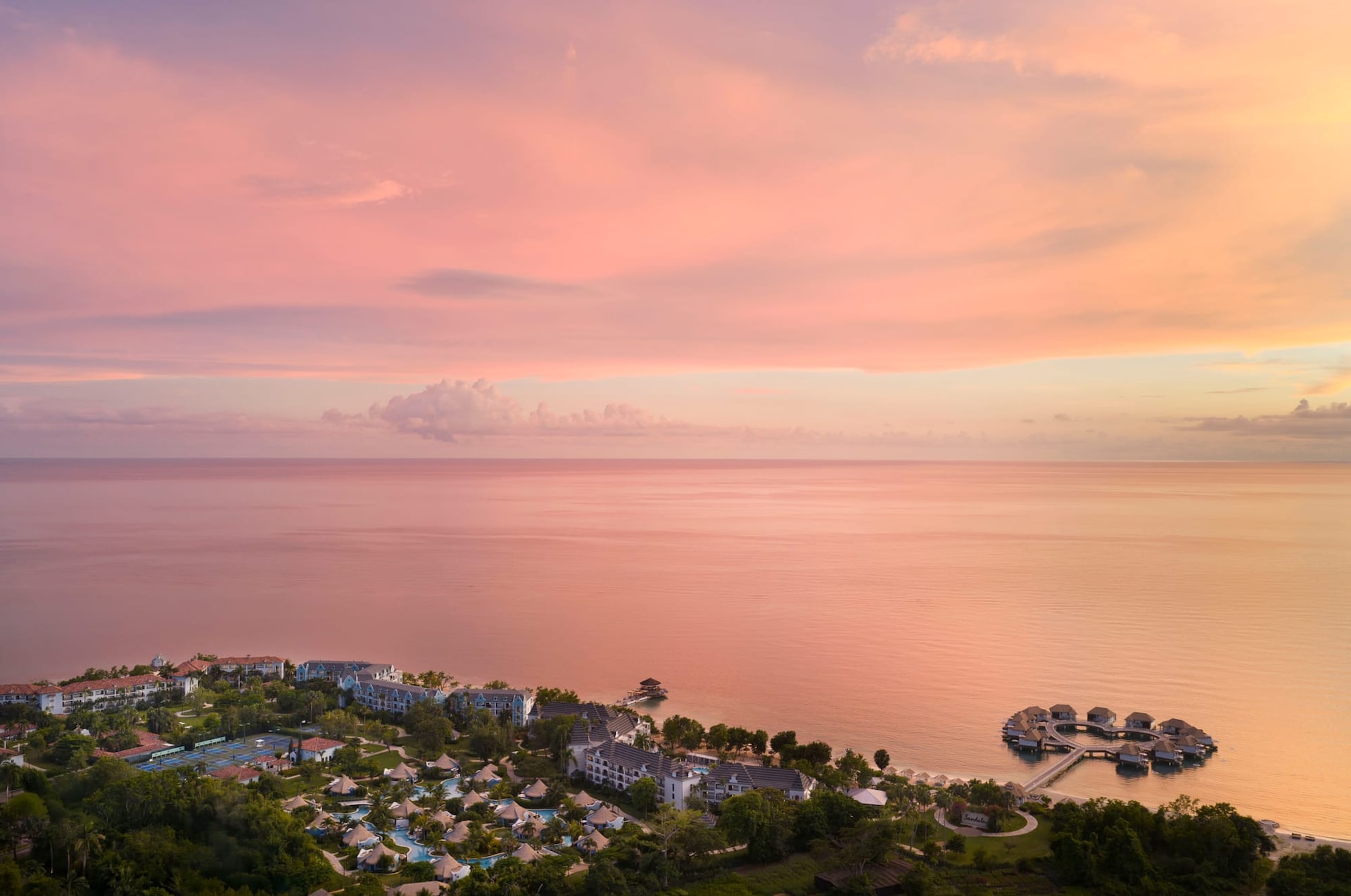 Sandals Jamaica South Coast resort drone image