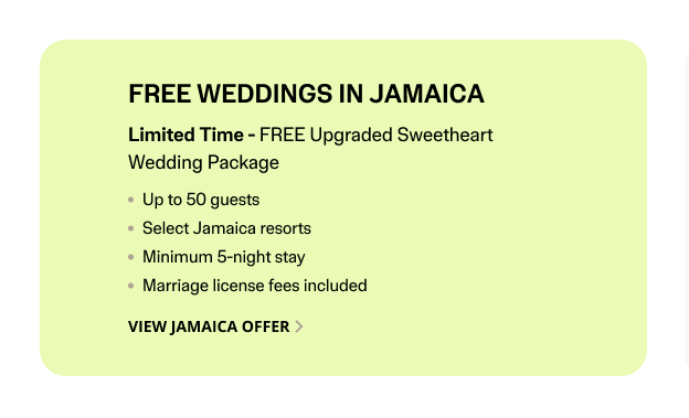 Information about free wedding details from Sandals Resorts