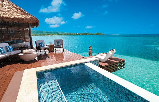 Caribbean Beach Resorts Vacation Packages Sandals Over Water Villa At Sandals Royal Caribbean