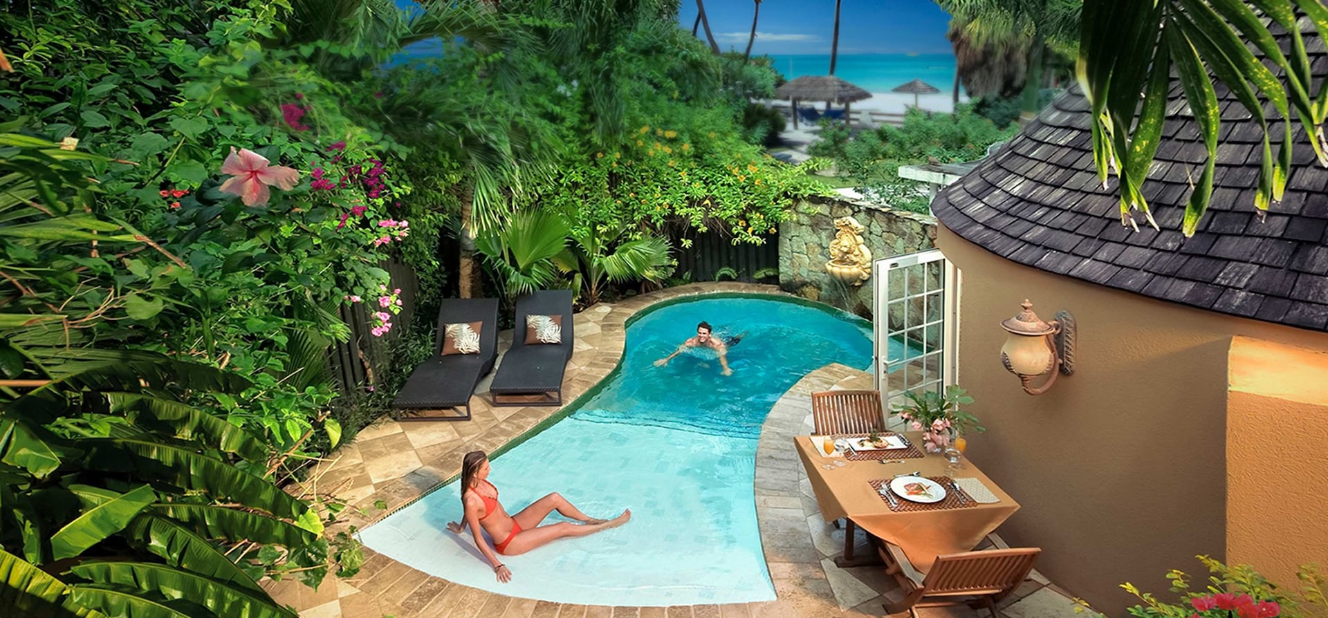 Couple in pool