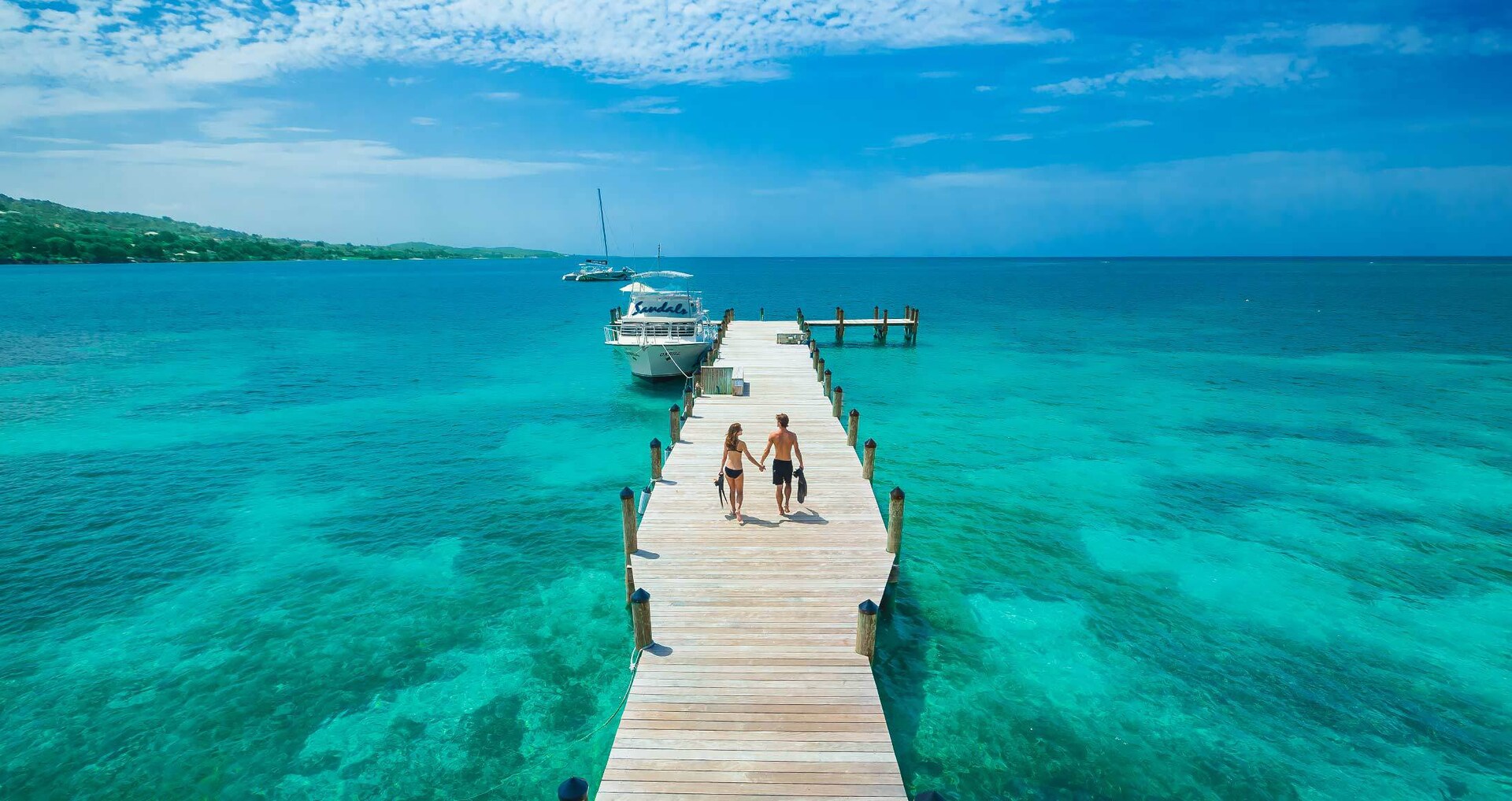 Sandals South Coast Luxury Resort - Aerial Dock 