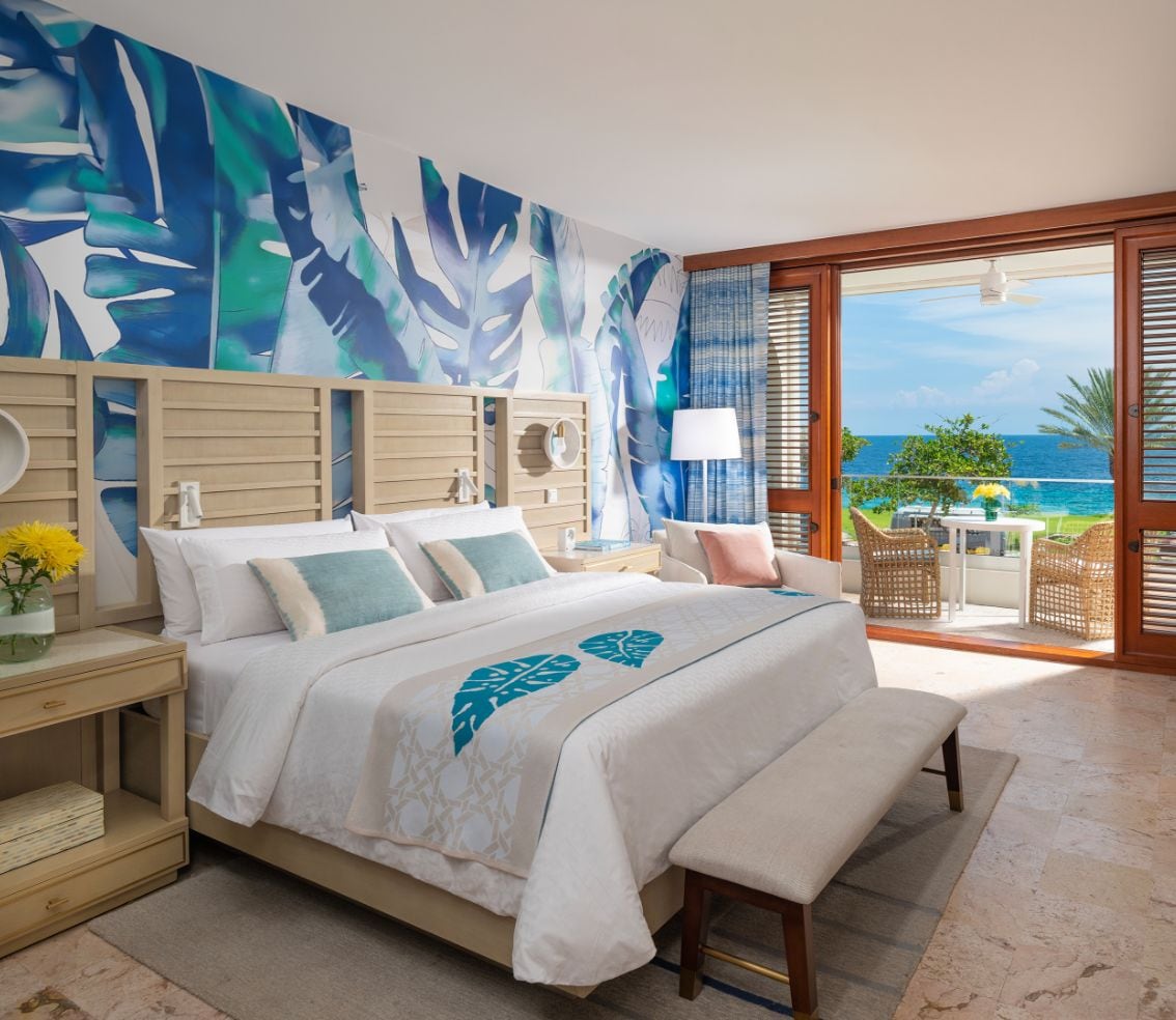 room with direct beach view