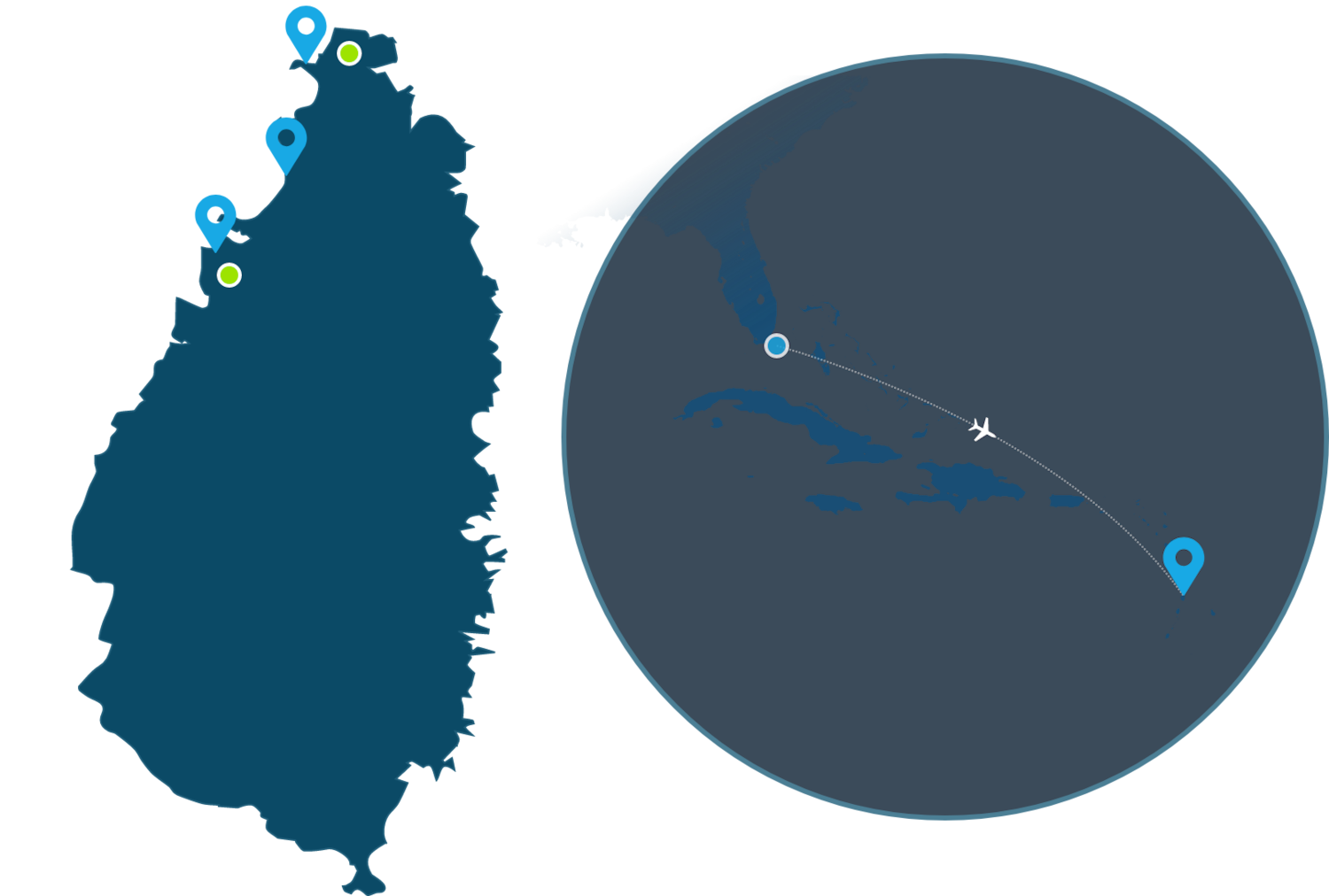 Saint Lucia Map