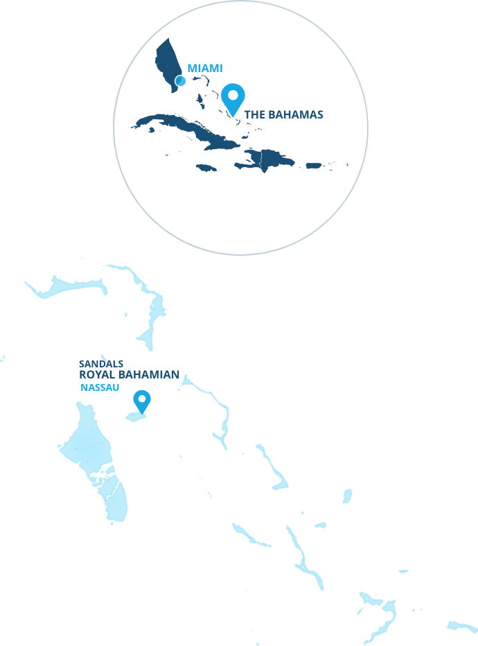 Map of Bahama's location