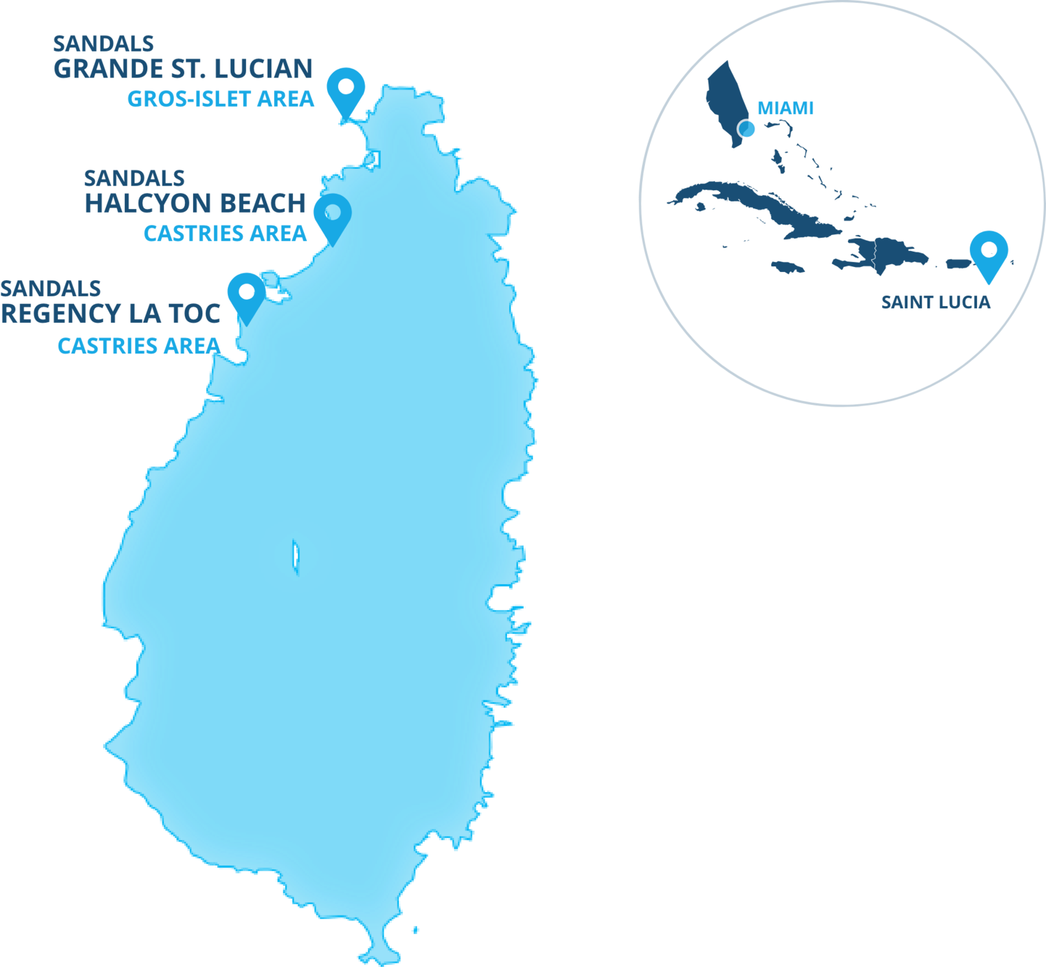 Saint Lucia Map