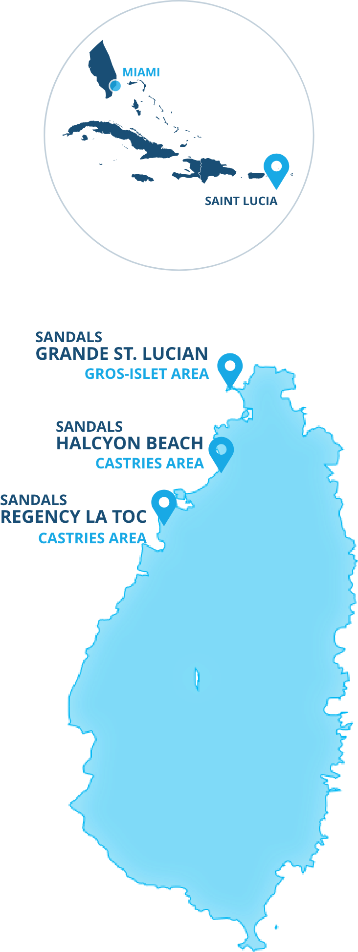 Saint Lucia Map