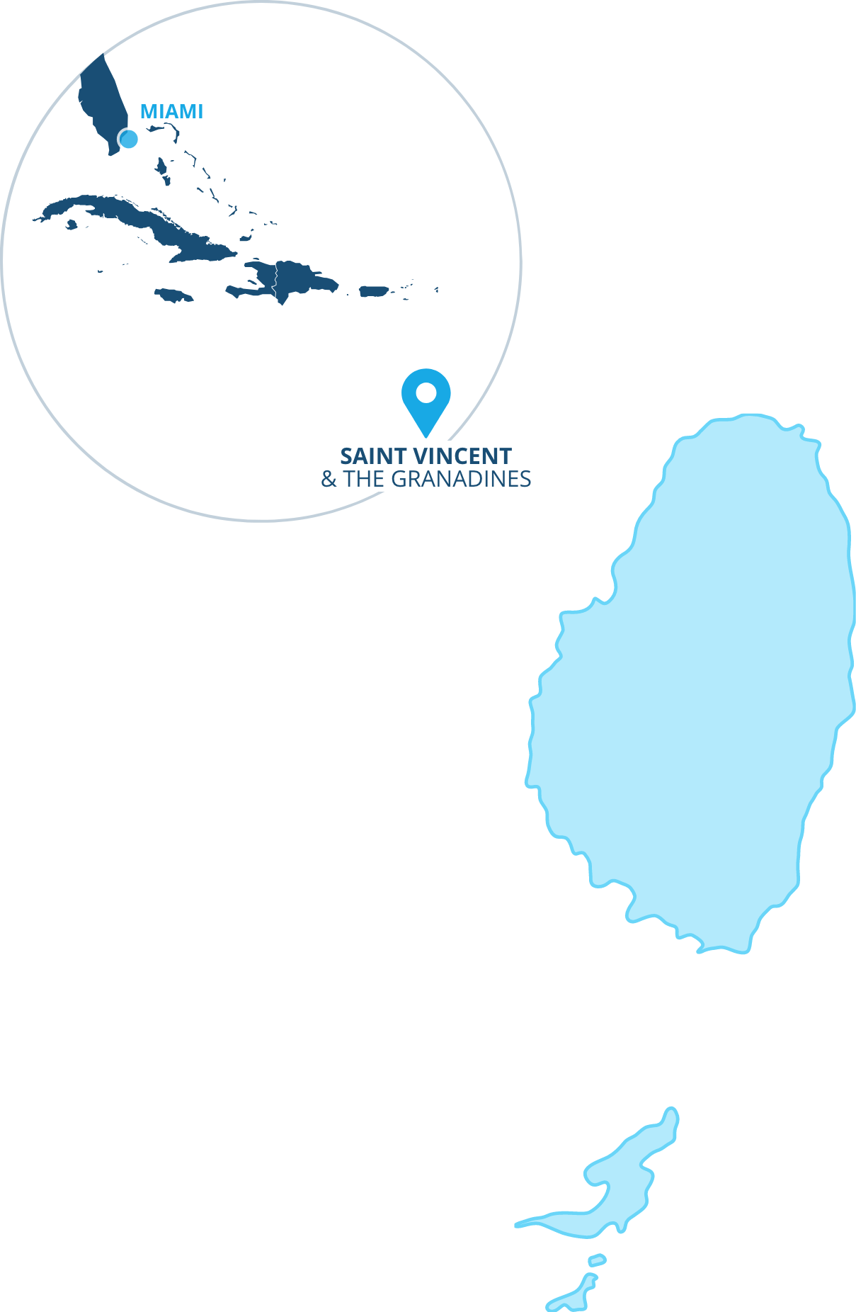 Map of Saint Vincent location