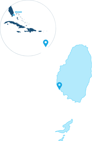 Map of Sandals Saint Vincent location