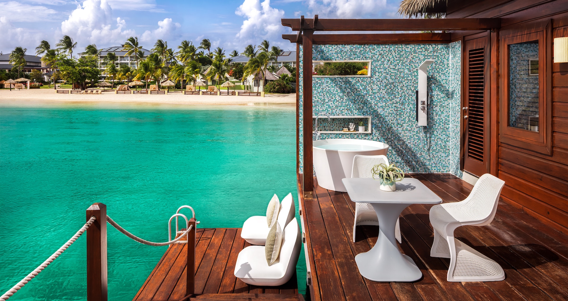 Grande St. Lucian Spa & Beach Resort - Overwater Honeymoon Butler Bungalow