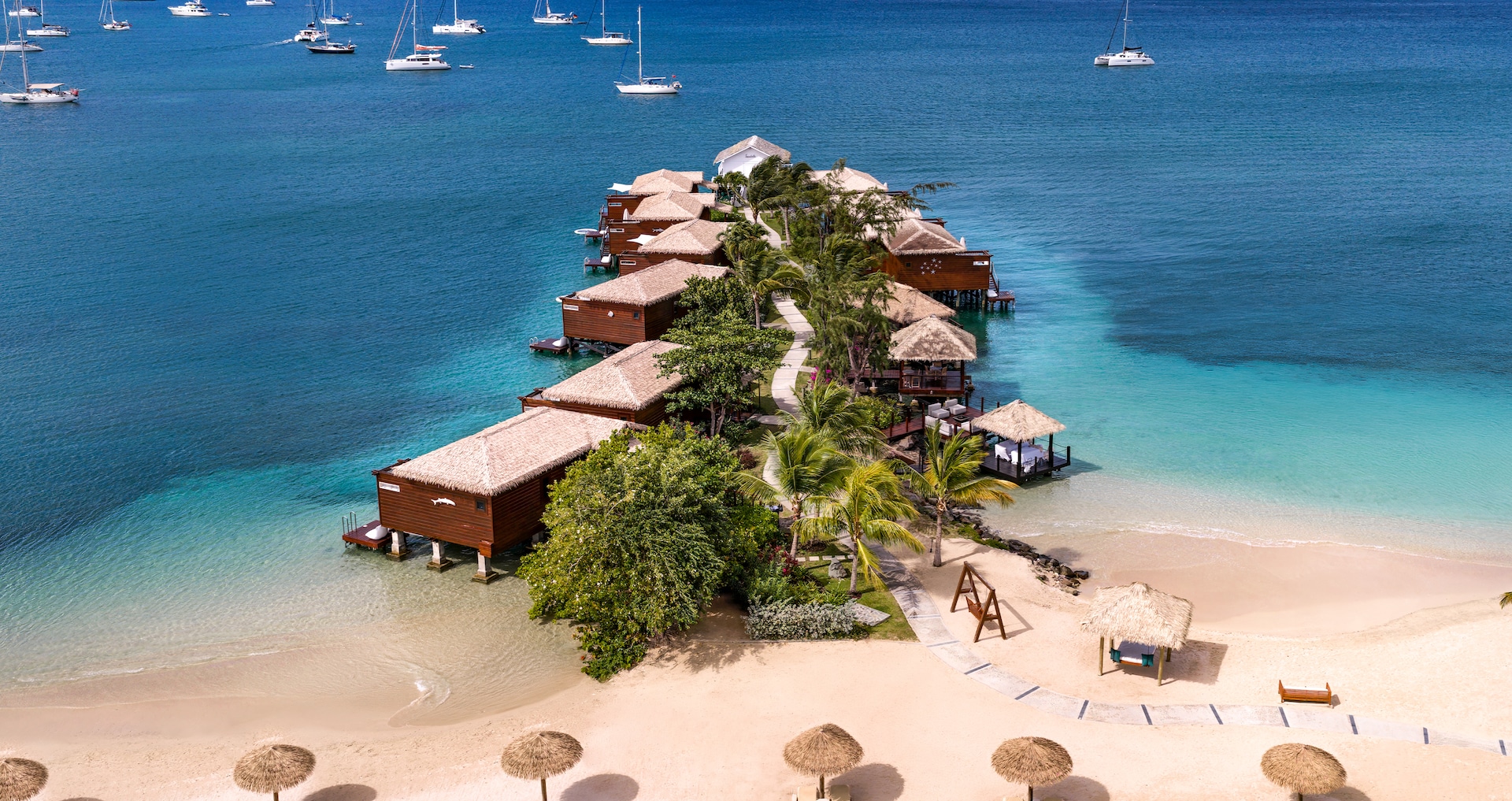 Grande St. Lucian Spa & Beach Resort - Overwater Honeymoon Butler Bungalow