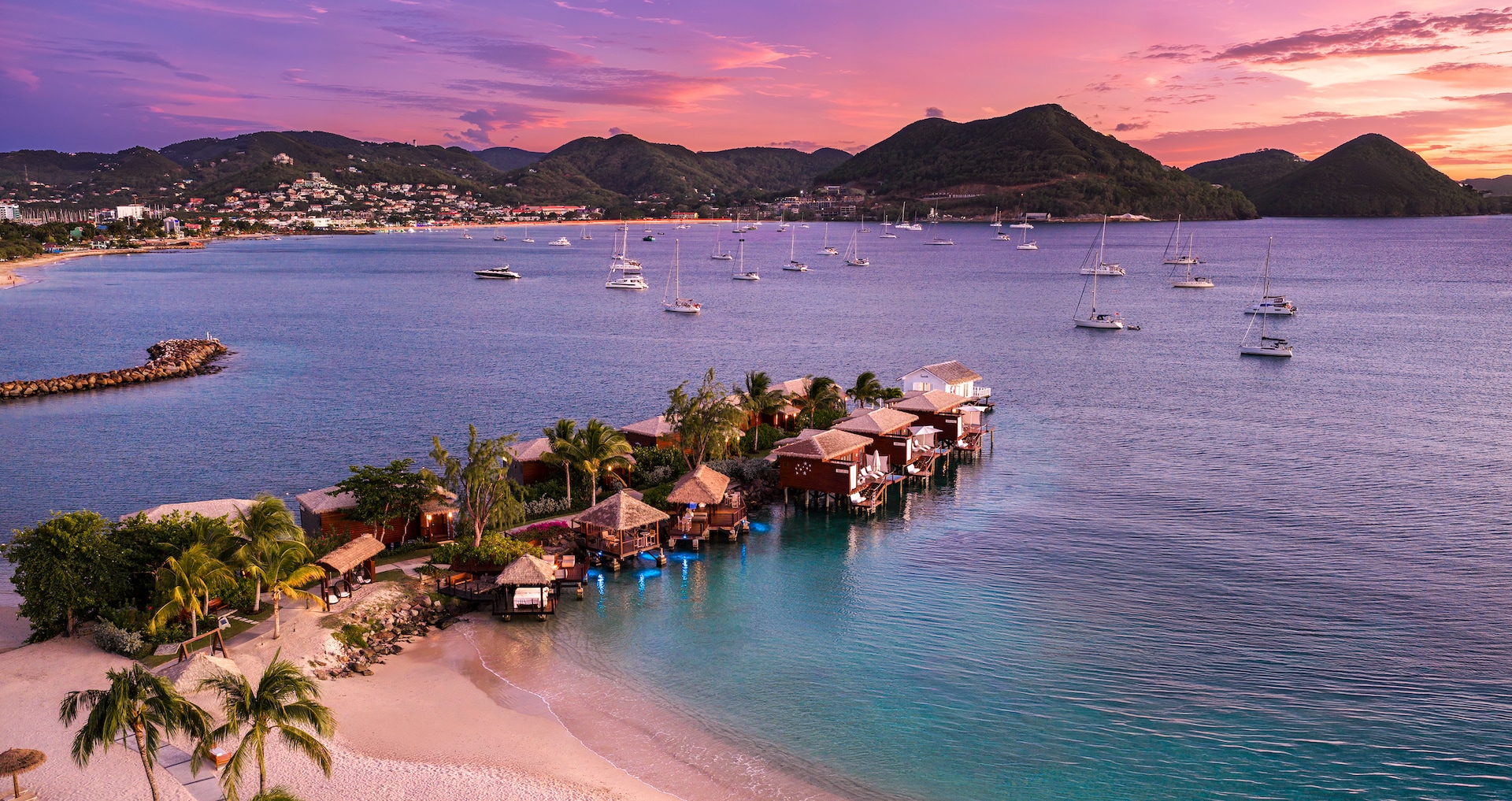 Grande St. Lucian Spa & Beach Resort - Overwater Honeymoon Butler Bungalow