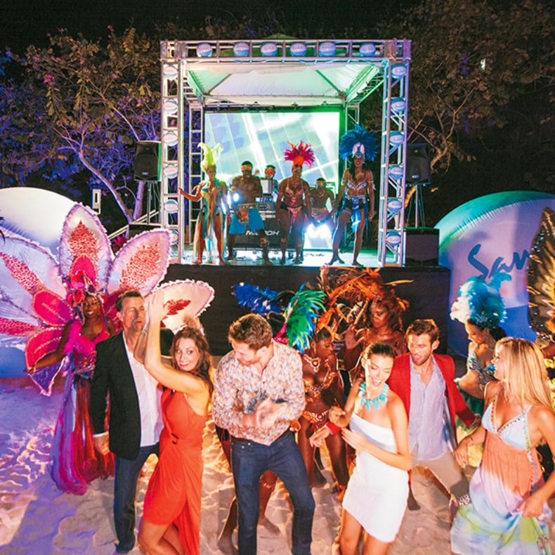 Sandals Ochi Beach Club people dancing